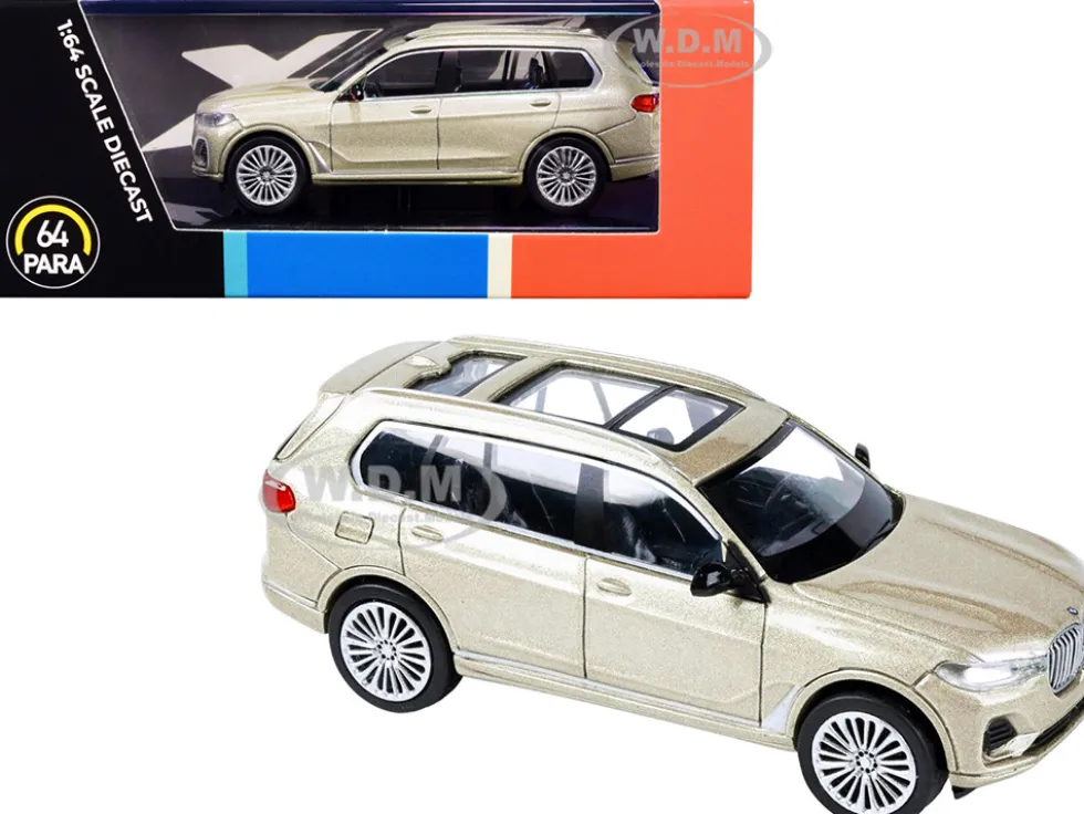 BMW X7 Sunroof Sunstone Gold Metallic 1/64 Diecast Model Car Paragon Models PA-55196