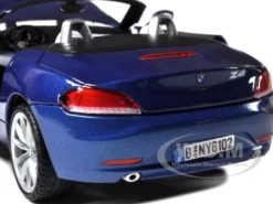 2010 BMW Z4 Convertible Blue 1/24 Diecast Model Car Motormax 73349