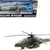 Boeing AH 64 Apache Attack Helicopter Olive Drab United States Army Military Mission Series 1/55 Diecast Model New Ray 25523