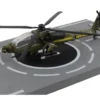 Boeing AH 64 Apache Helicopter Olive Drab United States Army with Runway Section Diecast Model Runway24 RW010
