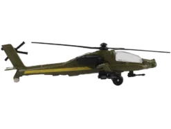 Boeing AH 64 Apache Helicopter Olive Drab United States Army with Runway Section Diecast Model Runway24 RW010