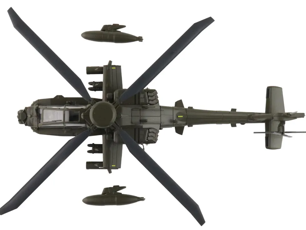 Boeing AH-64E Apache Echo Attack Helicopter "ZM714, Middle Wallop" (2022) British Army "Air Power Series" 1/72 Diecast Model by Hobby Master