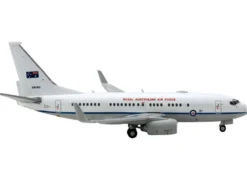 Boeing 737 700 Aircraft Royal Australian Air Force A36 002 White with Blue Stripes Gemini Macs Series 1/400 Diecast Model Airplane GeminiJets GM134