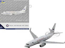 Boeing 737 700 Aircraft Royal Australian Air Force A36 002 White with Blue Stripes Gemini Macs Series 1/400 Diecast Model Airplane GeminiJets GM134