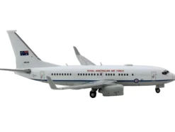 Boeing 737 700 Aircraft Royal Australian Air Force A36 001 White with Blue Stripes Gemini Macs Series 1/400 Diecast Model Airplane GeminiJets GM133