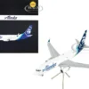 Boeing 737 700BDSF Commercial Aircraft with Flaps Down Alaska Air Cargo White with Blue Tail Gemini 200 Series 1/200 Diecast Model Airplane GeminiJets G2ASA1019F