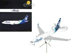 Boeing 737 700BDSF Commercial Aircraft with Flaps Down Alaska Air Cargo White with Blue Tail Gemini 200 Series 1/200 Diecast Model Airplane GeminiJets G2ASA1019F