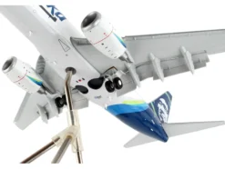 Boeing 737 700BDSF Commercial Aircraft with Flaps Down Alaska Air Cargo White with Blue Tail Gemini 200 Series 1/200 Diecast Model Airplane GeminiJets G2ASA1019F