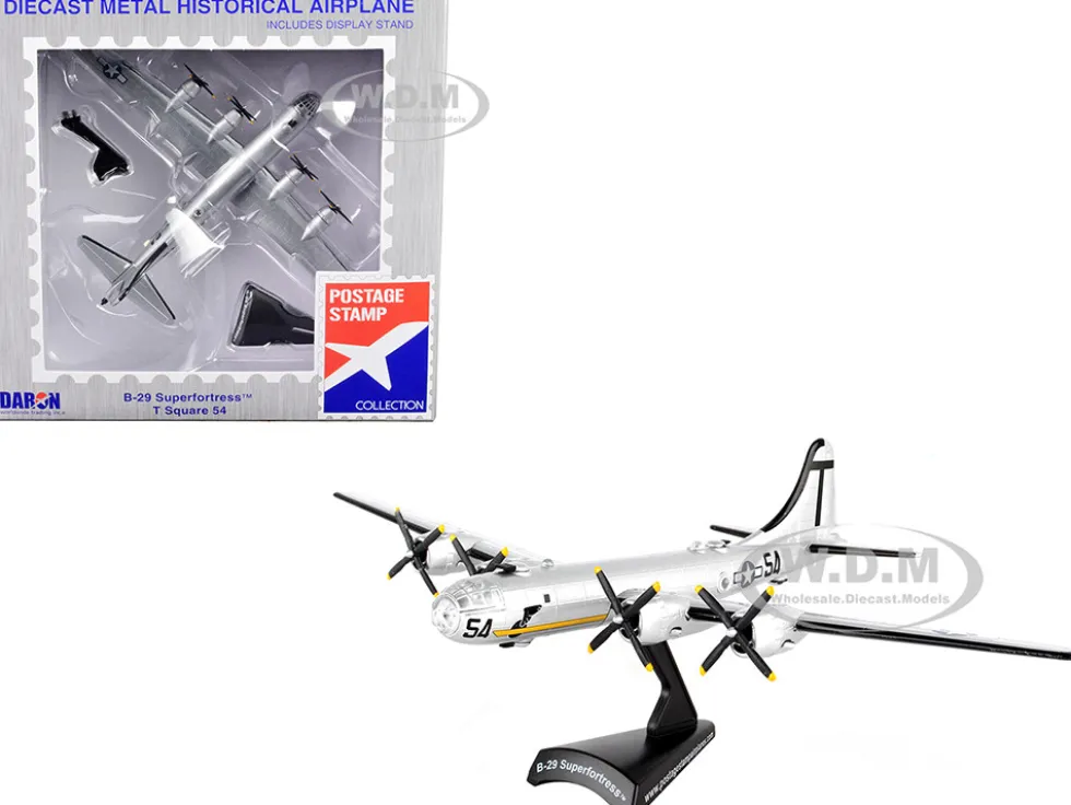 Boeing B 29 Superfortress Aircraft T Square 59 Seattle Museum of Flight United States Army Air Force 1/200 Diecast Model Airplane Postage Stamp PS5388-2