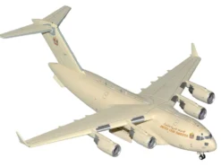 Boeing C-17 Globemaster III Transport Aircraft "United Arab Emirates Air Force" (1228) Beige "Gemini 200" Series 1/200 Diecast Model Airplane by GeminiJets