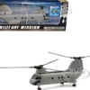 Boeing CH 46 Sea Knight Helicopter Olive Drab United States Marines Military Mission Series 1/55 Diecast Model New Ray 25893