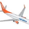 Boeing 737-800 Commercial Aircraft "Air North" (C-FNYA) White with Orange Tail "Gemini 200" Series 1/200 Diecast Model Airplane by GeminiJets