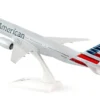 Boeing 777-200 Commercial Aircraft "American Airlines" (N775AN) Gray with Striped Tail (Snap-Fit) 1/200 Plastic Model by Skymarks