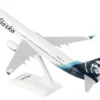 Boeing 737-900 Commercial Aircraft "Alaska Airlines" (N494AS) White with Blue Tail (Snap-Fit) 1/130 Plastic Model by Skymarks