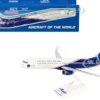 Boeing 737 900 Commercial Aircraft Alaska Airlines Honoring Those Who Serve N265AK White and Blue Snap Fit 1/130 Plastic Model Skymarks SKR917