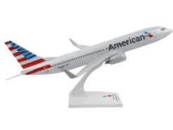 Boeing 777 800 Commercial Aircraft American Airlines N803NN Gray with Blue and Red Tail Snap Fit 1/130 Plastic Model Skymarks SKR759