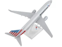 Boeing 777 800 Commercial Aircraft American Airlines N803NN Gray with Blue and Red Tail Snap Fit 1/130 Plastic Model Skymarks SKR759