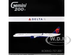 Boeing 757-300 Commercial Aircraft "Delta Air Lines" (N595NW) White with Blue and Red Tail "Gemini 200" Series 1/200 Diecast Model Airplane by GeminiJets