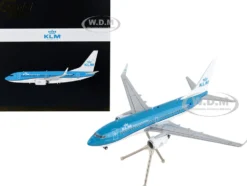 Boeing 737 700 Commercial Aircraft KLM Royal Dutch Airlines Blue with White Tail Gemini 200 Series 1/200 Diecast Model Airplane GeminiJets G2KLM986