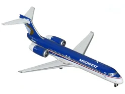 Boeing 717-200 Commercial Aircraft "Midwest Airlines" (N920ME) Blue and White 1/400 Diecast Model Airplane by GeminiJets