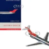 Boeing 727-200 Commercial Aircraft "Northwest Orient" (N298US) Silver with White Stripes and Red Tail 1/400 Diecast Model Airplane by GeminiJets