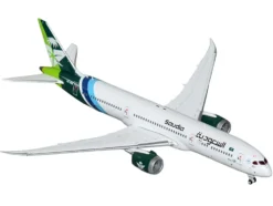 Boeing 787-9 Commercial Aircraft "Saudia Airline" (HZ-ARB) White with Tail Graphics 1/400 Diecast Model Airplane by GeminiJets