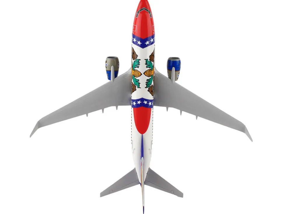 Boeing 737-700 Commercial Aircraft "Southwest Airlines - Missouri One" (N280WN) Missouri Flag Livery (Snap-Fit) 1/130 Plastic Model by Skymarks