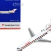 Boeing 727 200 Commercial Aircraft Trump Shuttle White with Red Stripes 1/400 Diecast Model Airplane GeminiJets GJ2176