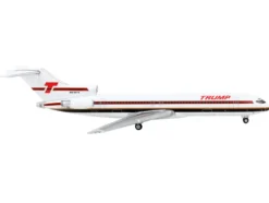 Boeing 727 200 Commercial Aircraft Trump Shuttle White with Red Stripes 1/400 Diecast Model Airplane GeminiJets GJ2176