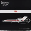 Boeing 727-100 Commercial Aircraft "Trans World Airlines (TWA)" (N851TW) White with Red Stripes "Gemini 200" Series 1/200 Diecast Model Airplane by GeminiJets