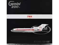 Boeing 727-100 Commercial Aircraft "Trans World Airlines (TWA)" (N851TW) White with Red Stripes "Gemini 200" Series 1/200 Diecast Model Airplane by GeminiJets