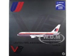 Boeing 767-200 Commercial Aircraft "United Airlines" (N601UA) White with Stripes 1/400 Diecast Model Airplane by V1:400