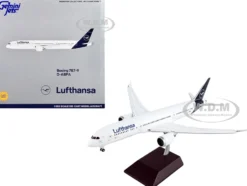 Boeing 787 9 Commercial Aircraft with Flaps Down Lufthansa White with Blue Tail Gemini 200 Series 1/200 Diecast Model Airplane GeminiJets G2DLH1050F
