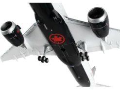 Boeing 787 9 Commercial Aircraft with Flaps Down Air Canada White with Black Tail Gemini 200 Series 1/200 Diecast Model Airplane GeminiJets G2ACA1058F