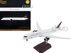 Boeing 787 9 Commercial Aircraft with Flaps Down Air Canada White with Black Tail Gemini 200 Series 1/200 Diecast Model Airplane GeminiJets G2ACA1058F