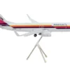 Boeing 737 800 Commercial Aircraft with Flaps Down American Airlines AirCal Gray with Stripes Gemini 200 Series 1/200 Diecast Model Airplane GeminiJets G2AAL474F