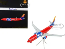 Boeing 737 800 Commercial Aircraft with Flaps Down Southwest Airlines Tennessee One Tennessee Flag Livery Gemini 200 Series 1/200 Diecast Model Airplane GeminiJets G2SWA1011F