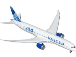 Boeing 787-9 Commercial Aircraft with Flaps Down