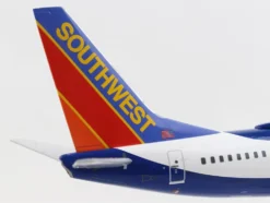 Boeing 737-700 Commercial Aircraft with Flaps Down Configuration 