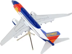 Boeing 737-700 Commercial Aircraft with Flaps Down Configuration 