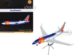 Boeing 737-700 Commercial Aircraft with Flaps Down Configuration 