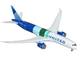 Boeing 787-9 Commercial Aircraft with Flaps Down 