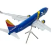 Boeing 737-800 Commercial Aircraft with Flaps Down "Southwest Airlines - Nevada One" (N8646B) Blue with Tail Stripes "Gemini 200" Series 1/200 Diecast Model Airplane by GeminiJets