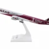 Boeing 777-300 Commercial Aircraft with Landing Gear "Qatar Airways - FIFA World Cup Qatar 2022" Gray and Dark Red (Snap-Fit) 1/200 Plastic Model by Skymarks