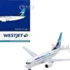 Boeing 737-600 Commercial Aircraft "Westjet Airlines" (C-GWSL) White with Blue Tail 1/400 Diecast Model Airplane by GeminiJets
