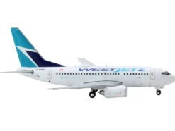 Boeing 737-600 Commercial Aircraft "Westjet Airlines" (C-GWSL) White with Blue Tail 1/400 Diecast Model Airplane by GeminiJets