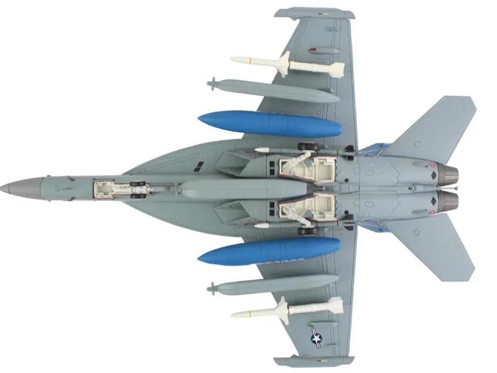 Boeing EA-18G Growler Aircraft "168256, VAQ-139 Cougars" (2025) United States Navy "Air Power Series" 1/72 Diecast Model by Hobby Master
