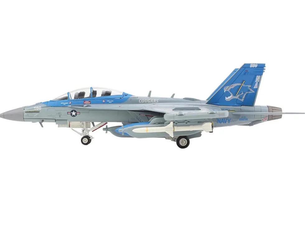 Boeing EA-18G Growler Aircraft "168256, VAQ-139 Cougars" (2025) United States Navy "Air Power Series" 1/72 Diecast Model by Hobby Master