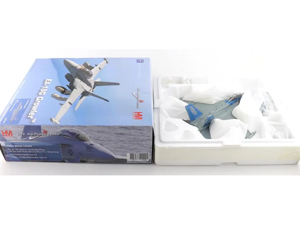 Boeing EA-18G Growler Aircraft "168256, VAQ-139 Cougars" (2025) United States Navy "Air Power Series" 1/72 Diecast Model by Hobby Master