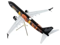 Boeing 737 900ER Commercial Aircraft Alaska Airlines Our Commitment Black with Graphics Gemini 200 Series 1/200 Diecast Model Airplane GeminiJets G2ASA1016